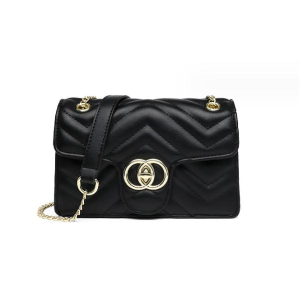 Lock Buckle Women Chain Bag Temperament Square Single Crossbody Shoulder Handbag