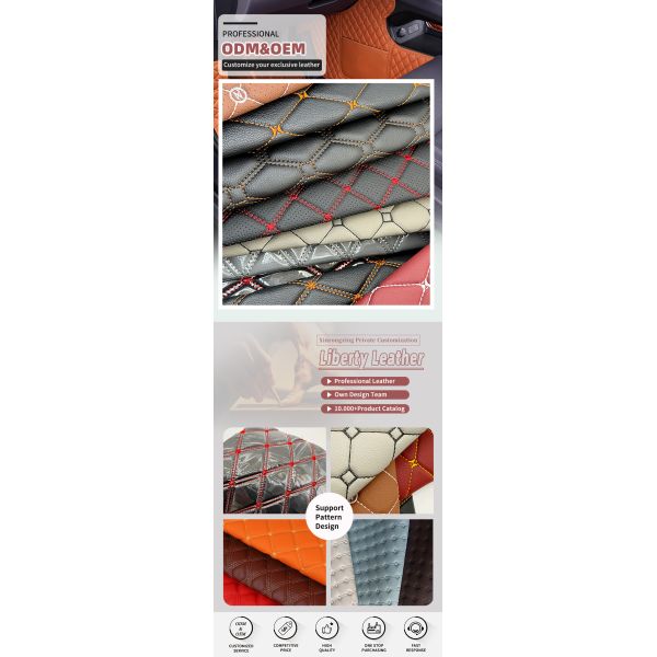 Fabrication en cuir synthétique pour sièges d'auto Couvertures de canapés Sacs en relief