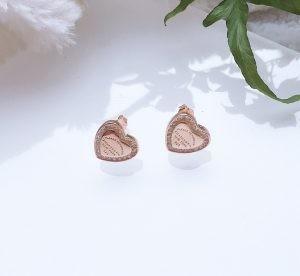 Heart Stud 925 Sterling Silver Hypoallergenic Silver Drop Cubic Zirconia Earrings