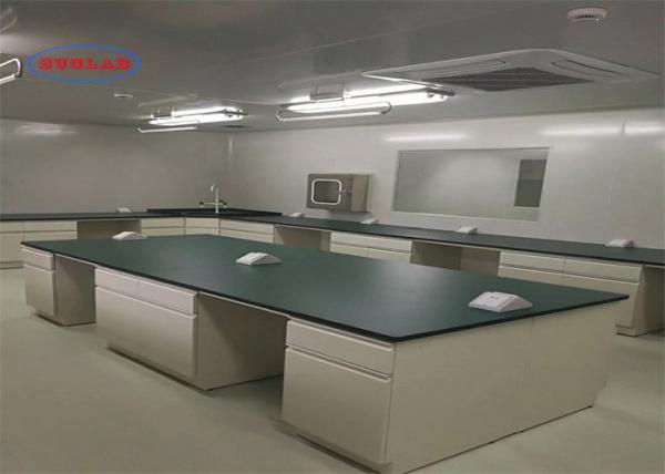 Banco de laboratório de química de resina epoxi personalizado Banco de trabalho de laboratório do Vietnã com tomada multifuncional
