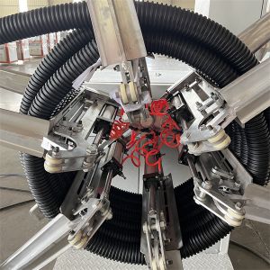 PA Nylon Flexible Corrugated Pipe Machine for Automotive Wire Harness / Electrical Cable Protection Tube Extruder