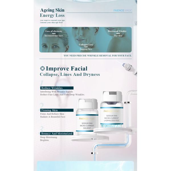 Private Label Cosmetics Ampoule Micro Infusion System Anti Aging Anti Wrinkle Skin Care PDRN Salmon DNA Serum Prp Microneedling
