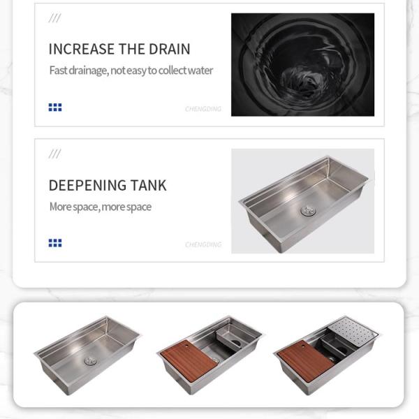 Nano Silver Versatile Kitchen Sink With Inner Basin Size 700mm*445mm*215mm