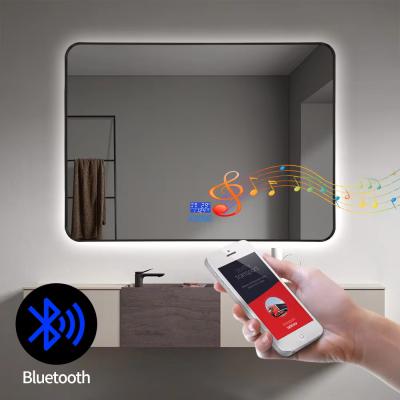 Smart LED Backlit Vanity Mirror With 45° Slanted Aluminum Frame / Touchless Hand Sensor Switch