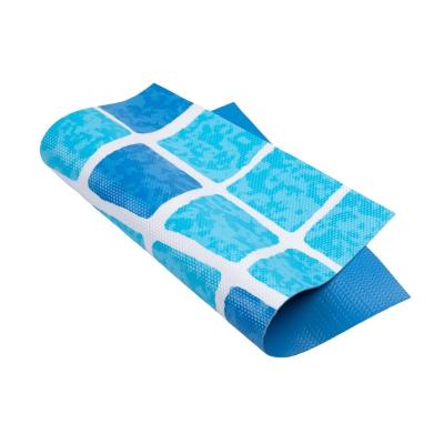 Blue White Dot Grains Mosaic Pool Liner , Plastic Film Swimming Pool Vinyl Liner