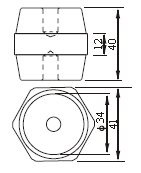 Шестиугольная электрическая стойка изолятора шинопровода M8 - с амортизатора