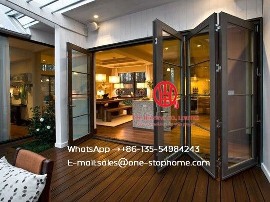 Hurricane Proof Double Glazing Aluminum Folding Door,Multi-Leaf Door