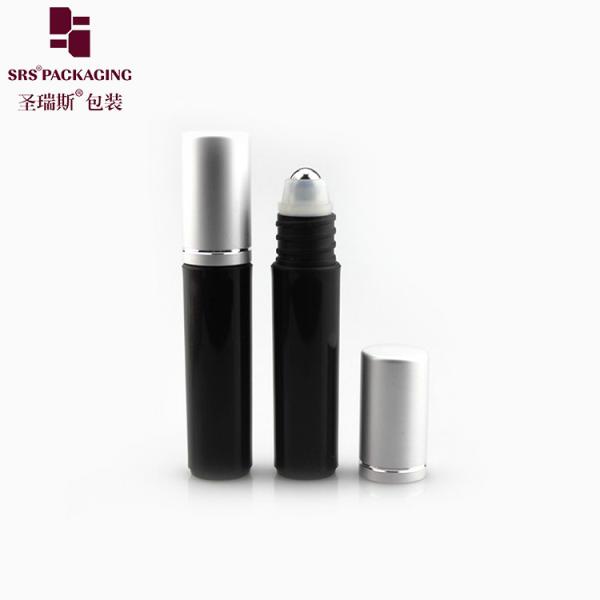 RPA-5ML Black Roller Bottle Frosted Finish Available 5ml Roller Ball Container with Steel Ball Screw Cap In Metal