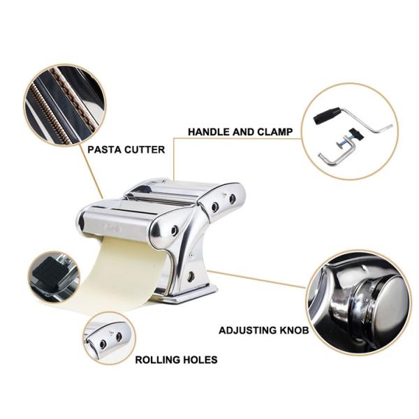 Detachable Manual Pasta Maker 430 Stainless Steel Pasta Maker Streamline