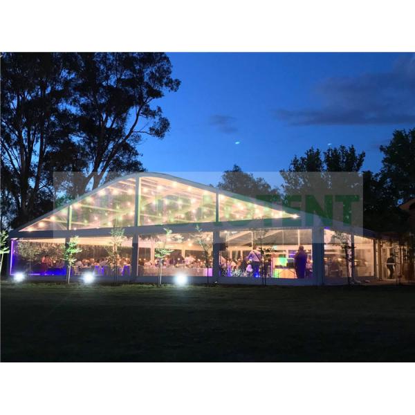 Luxury Outdoor PVC Transparent Wedding Tent , Windows Wedding Event Tent For 300 Seats