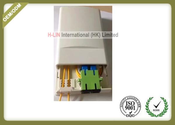 ABS Material Fiber Optic Tools , 2 Cores Fiber Optic Termination Box With SC APC Adapter