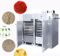 400kg/lote Secador de bandeja industrial de ar quente Forno de secagem automática Máquina de secagem de temperos