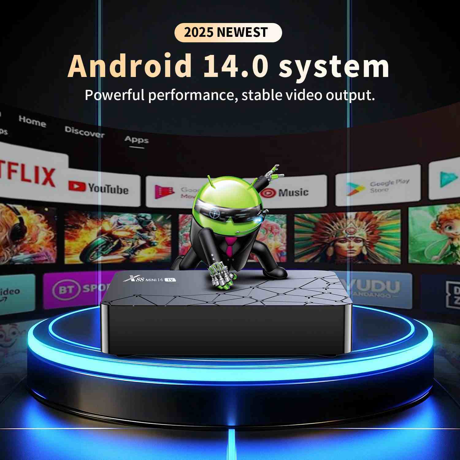 Mini TV Box Android 14 4k UHD Dual Wifi6 Rk3518 Quad Core