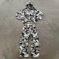 Ensemble de maillots de sport personnalisés avec capuche Full Allover Print Baggy Track Sets Sweat Suits Jogging Sweatpants et maillots de sport avec capuche Fabricants OEM