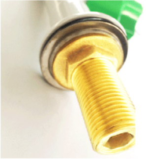 Chemical Resistant Laboratory Accessories Solid Brass Two Way Gas Valve Epoxy Coated