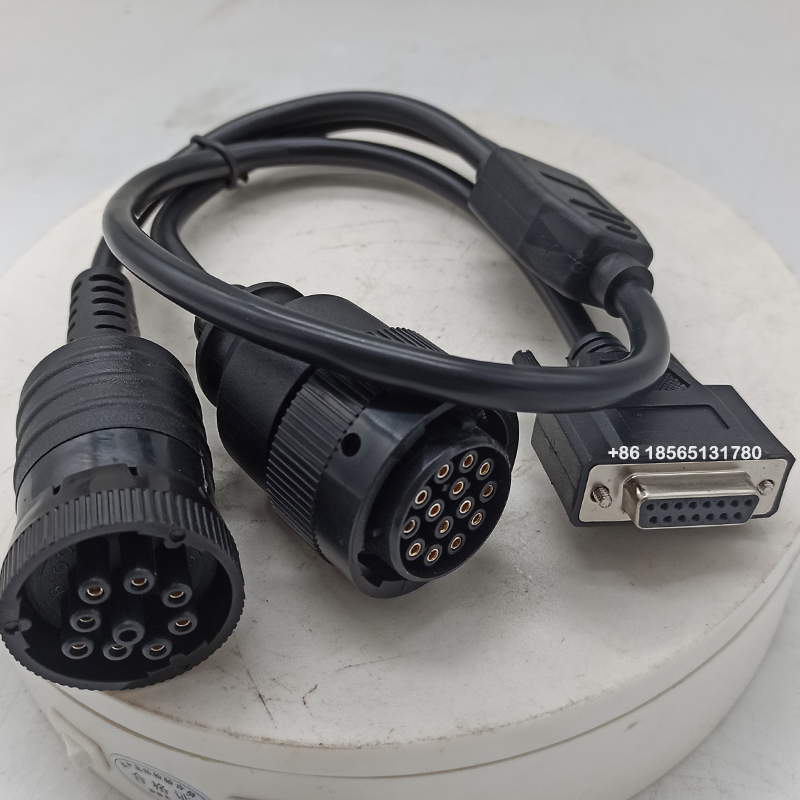 For  ET3 9+14 Pin Cable 9 Pin and 14 Pin Truck Excavator Diagnostic Tool III Communication Adapter III