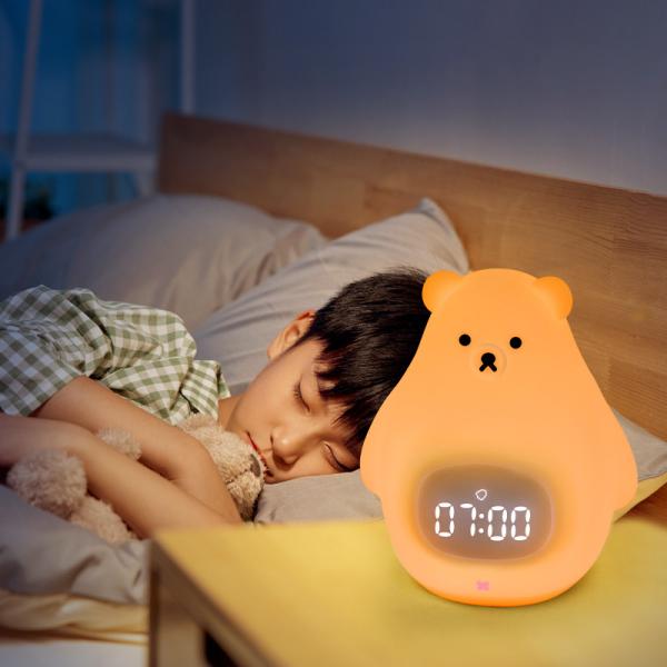 App Control Silicone Night Light Bedside Energy Saving Digital Alarm Clock For Children