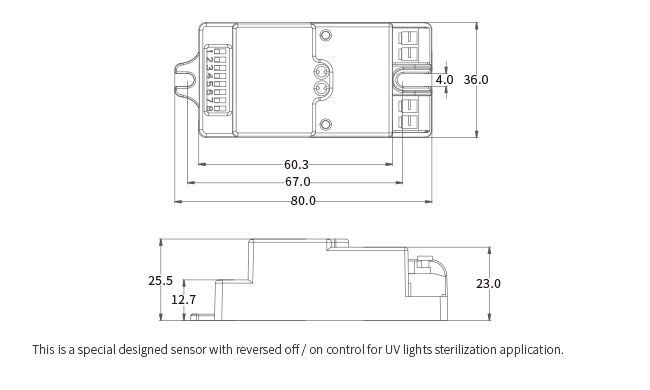 HNS201UV UV лампа DIP детектор движения переключатель 400W 120-277VAC 6m