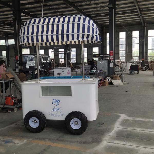 2023 New design coffee tricycle bike food cart for mobile business Ice Cream Cart Gelato Bike