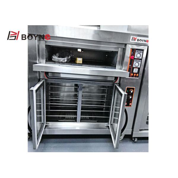 Commercial Bakery Kitchen Equipment One Layer Two Trays Gas Oven With Proofer