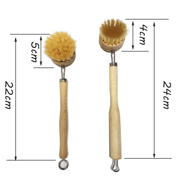 Eco Friendly Household Cleaning Brushes 24cm Long Wooden Handle
