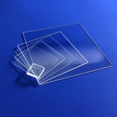 Plaque de verre au quartz Optique UV Couleur claire Épaisseur de 0,1 à 30 mm