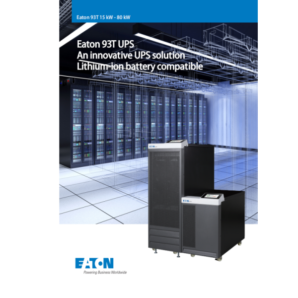 Eaton 93T 15KVA Double Conversion Online Tower UPS with Lithium-ion Compatibility