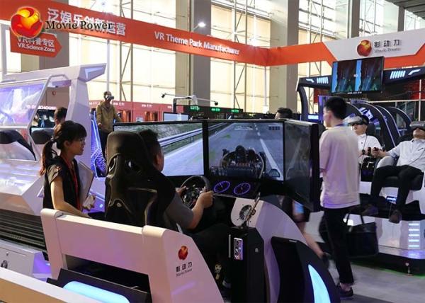 9D Three Screens Vr Car Driving Simulator with Dynamic Platform