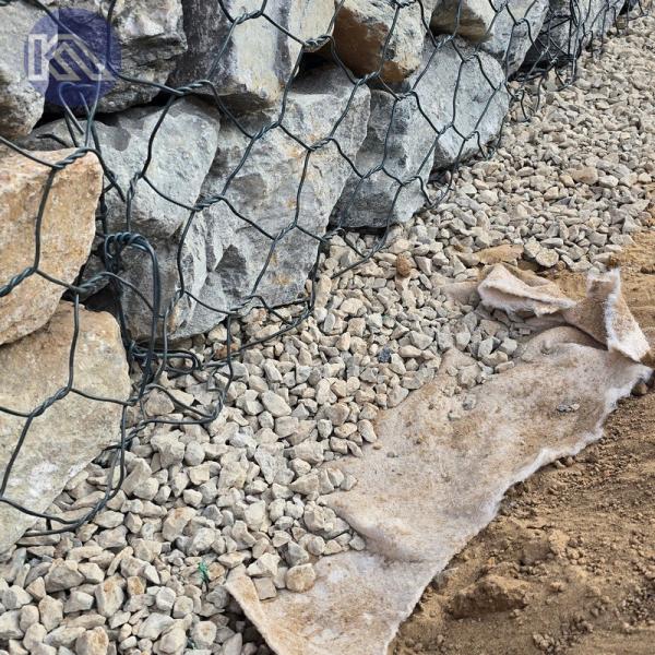 Murs de maintien de la roche et géotextile pour le projet de construction de canal