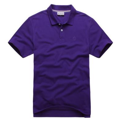 Customized Logo Short Sleeve Polo Shirts , Navy / Red Short Sleeve Polo For Men