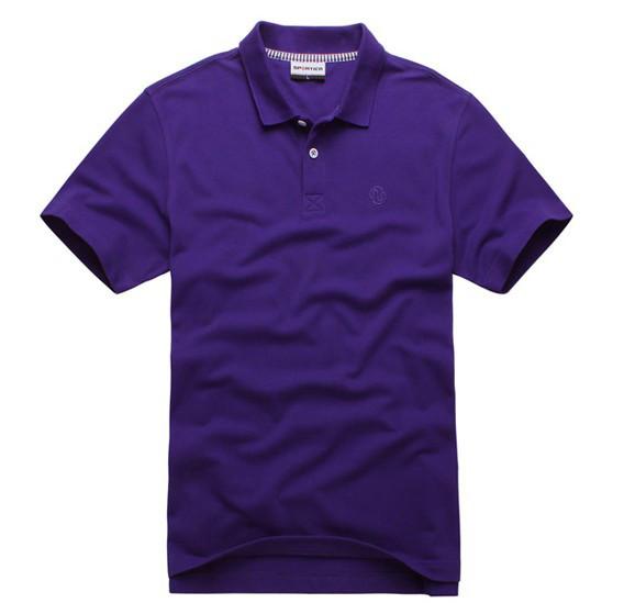 Customized Logo Short Sleeve Polo Shirts , Navy / Red Short Sleeve Polo For Men