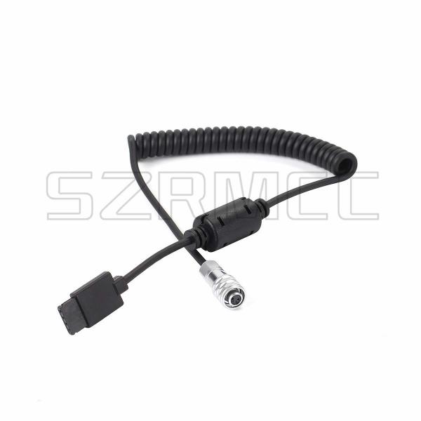 Coiled Blackmagic Power Cable DJI Ronin S to Weipu SF610 2 Pin for Blackmagic Pocket Cinema Camera 4K
