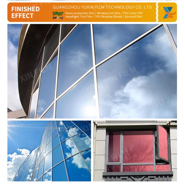 PET Material Architectural Window Film One Way For Modern Facades Privacy Film