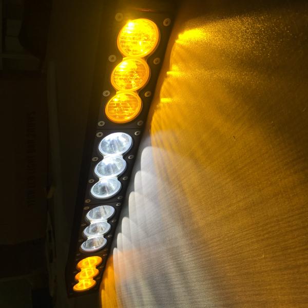 IP68 Straight 22 Inch Car Light Bar 120w High Bright Amber / White Color