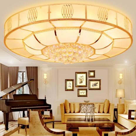 Traditional European Style Led Luxury Golden Round Living Room Hotel LED Ceiling Light