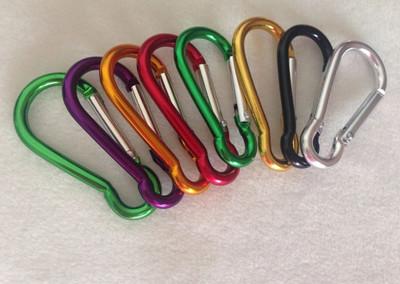 High quality flat aluminum hooks standard D shape colorful carabiners factory price