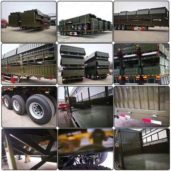 Армии зеленого цвета CE кола переход поголовья трейлера 60T Semi для насыпного груза