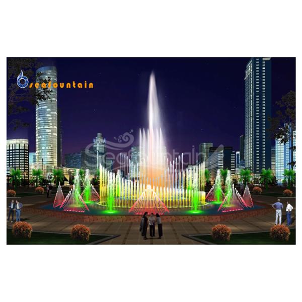 Changeable Lamps Musical Floating Fountain Stainless Outdoor
