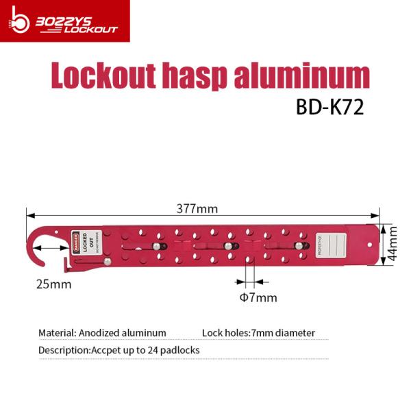 24 Padlocks Vinyl Coated Hasp , Wear Resistant Safety Hasp Lock Red Color