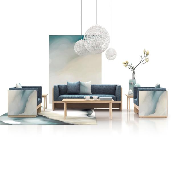 Armrest Fabric Modern Commercial Sofa