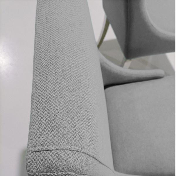 Gloss Lux Modern Upholstered Dining Chairs , Stylish High Back Fabric Dining Chairs