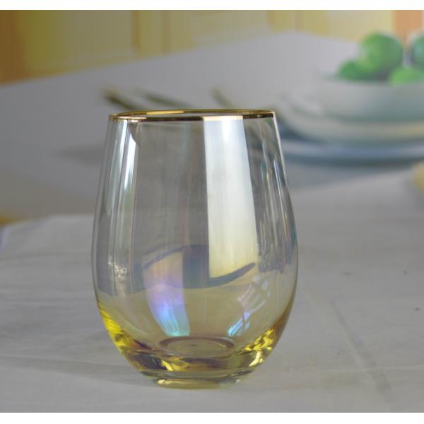 Golden Rim Crystal Wine