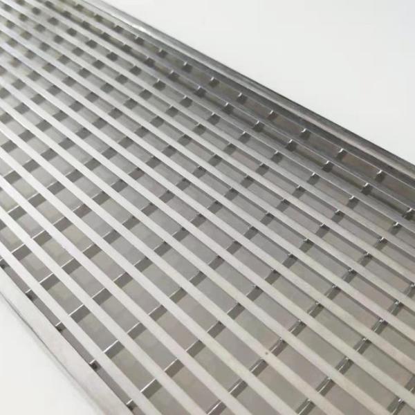 Welding Flat 5mm Drain Cover Ss Floor Grating Pressure Locked