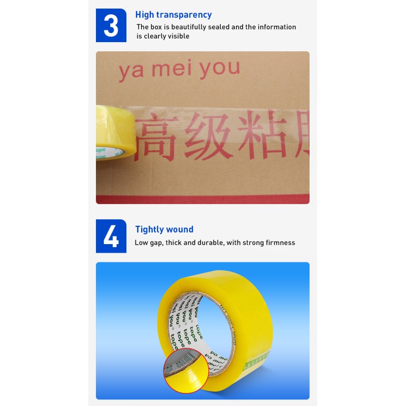 Bulk Clear Packing Tape Big Rolls For Warehouse Storage E Commerce Parcel Shipping