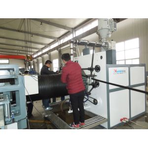 HDPE Hollow Wall Spiral Pipe Extruding Machine with 200-3000mm Pipe Range Single-Screw Extruder for High Ring Stiffness