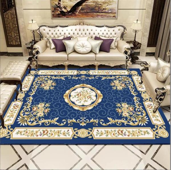 Retro Style Light Luxury Polyester Fiber Living Room Floor Carpet Special Style