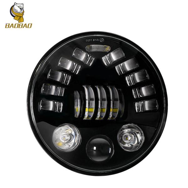 Aluminum 5.75 Inch High Beam Low Beam White Yellow Modified LED Headlight
