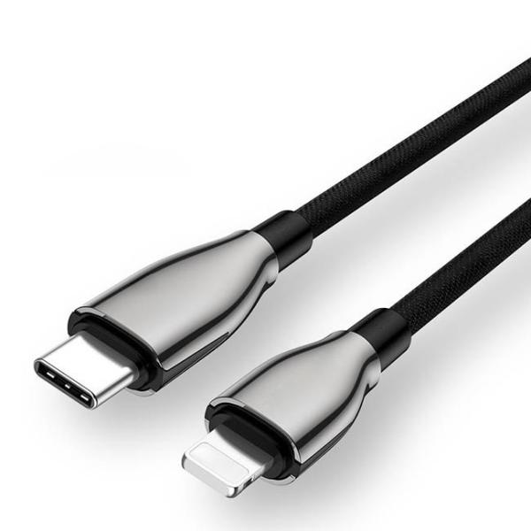 Zinc Alloy Usb C Pd To Lightning Cable 1.8m MFI  Iphone Charging Usb Cable