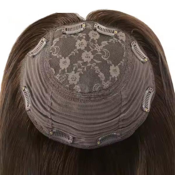 Silk Top Luxury Jewish Hair Wig 100% Mogolian Cuticle Remy Hair Premium Virgin Raw Human Hair Topper for Women