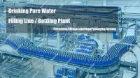 Máquina automática de embalagem de água pura engarrafada rotativa três em um